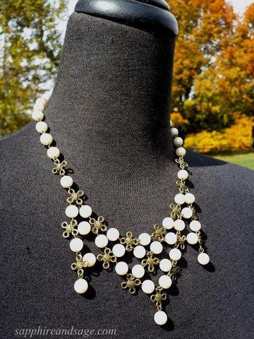 "Celtic Knot" Bib Necklace and Earrings Set