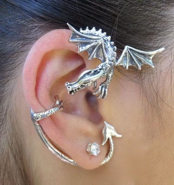 "Dragon Wrap" Cuff Renaissance Earrings